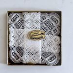 Vintage Louise Verschueren Ivory Lace Embroidered Handkerchief White Photo 10