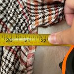 J. Jill Pink Houndstooth Tweed Ruffle Front Button Down Shirt Women’s Size Large Photo 4