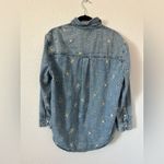 Sandro Celestine embroidered denim button down shirt sz small (1) Photo 7