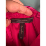 BCBGMAXAZRIA sz2 Pink/Red Floral Rosette Cocktail Party Mini Dress Bubble hoco Photo 2