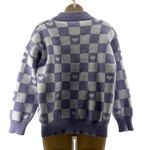 Sanrio Kuromi Cinnamoroll My Melody Pompompurin Lavender Check Cardigan One Size Photo 2