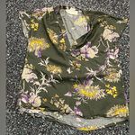 L.o.g.g Women’s . Label of Graded Goods Size 2 Green Floral Top Blouse Photo 0