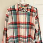 Talbots  Women Plaid Shirt Long Sleeve Large 100% Cotton NWT Preppy Fall Casual Photo 1