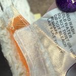 Crochet‎ Lace Scoop Neck Short Sleeve Layering Top Natural Cream Sz Medium Photo 5