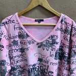 One World B03-Women's Shirt 1X Pink Gray y2k Photo 0