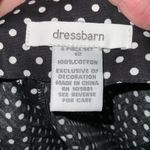 Dress Barn Black & White Polka Dot Full Lightweight Cotton Casual Career Skirt 12 Photo 5