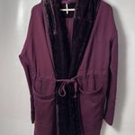 Free People Cardigan Westwood Cotton Blend Velvet Trim Hooded Coat Boho … Photo 1