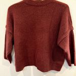 Madewell Womens 4X Sweater Burgundy Red Crew Neck Knit Long Sleeve Pullover Photo 3