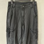 American Eagle  Pants Womens Size 00Short Black Super High Rise Baggy Wide Leg Photo 1