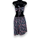 Free People  Poolside Navy Blue & Pink Floral 3 Piece Set Sz L‎ Photo 8