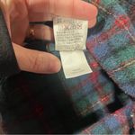 Pendleton Plaid Green and Red Women’s Shirt; Large Long Photo 7