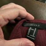 Forever 21  Tube Top - Women's M - Burgundy Ribbed Sweater Photo 2