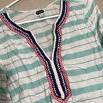 Mud Pie  small teal striped boho coverup Photo 2