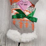 NWT Sherpa Lined Knit Winter Snowflake Holiday Design No Photo 2