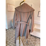 Merona  Wool Wrap Coat Belt Gray Wide Collar S Parisian Scandi Preppy Old Money Photo 2