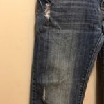 LC Lauren Conrad Lauren Conrad short cropped distressed blue denim size 0 Photo 4