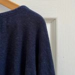 Z Supply  Navy Blue Terry Dolman Long Sleeves Pullover Crop Top Small Casual Cozy Photo 4