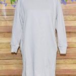 James Perse Standard  Gray Sweatshirt Dress Pockets Lagenlook Size 1 Cotton Photo 0