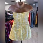 Yellow Floral Strapless Mini Dress sz 18 Photo 1