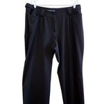 Lane Bryant  Flat Fronts Dress Pants Slash Pocket Navy Blue Size 3 Petite Photo 0