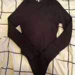 White Birch  Ribbed Long Sleeve Bodysuit Photo 0