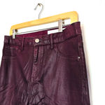 Treasure & Bond Women’s Skinny Wax Coated Burgundy High Rise Ankle Jeans Size 32 Photo 4