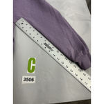 Womans Rafael Medium Purple Textured Embroidered Long Sleeve Pullover Sweatshirt Photo 6