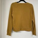 Athleta Mustard Yellow Womens Sweatshirt XXS Crewneck Long Sleeve Shirt Distress Photo 5