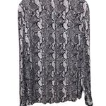 Hippie Rose  Button Down Snake Print Top Button Down Gray Women’s Size XL Photo 5