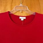 J. Jill Short Sleeve Button Detail Shirt Dress Red Pima Cotton Modal NWT Small Photo 7