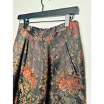 Vintage ANNE PINKERTON Floral Blazer Oversized Pants Set 90s Retro Size 12 Black Photo 7