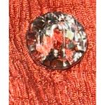 Adrienne Vittadini Coral Red Button Short Sleeve Tie Front Chic Retro Blouse XL Photo 8