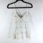 Derek Lam 10 Crosby Womens Fringe Cami Top Cotton Blend Flowy White 2 Photo 1