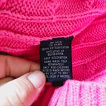 Ralph Lauren Fuchsia & Lime Cable Knit Cotton Crewneck Sweater Size Medium Photo 7