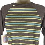 LuLaRoe Randy 3/4 Sleeve Striped Crewneck Tee Brown Green Size XXS Photo 5