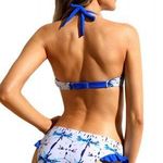 Boutique Blue splash ruffle halter bikini Photo 1