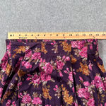 American Eagle Vintage Outfitters Floral Midi Skirt Women's 12 Purple Flare Boho Photo 4