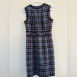 Brooks Brothers  Plaid Dress Sleeveless Dress Blue White Black Multi Color Size 4 Photo 1