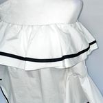 Central Park West New Flared Sleeve Off The Shoulder Top White Black Photo 2