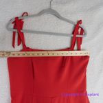 Anthropologie  BHLDN Theia Trinity  jumpsuit red tie strap fitted bodice, size 12 Photo 5