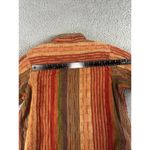 Citicraze Shirt Women 1X‎ Texture Button Up Earth Tone Striped 80s 90s Western Photo 4