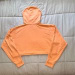 Adidas  Orange Cropped Hoodie with Raw Hem Size Medium Photo 1