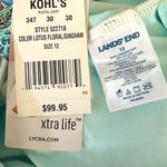 Lands' End  Tummy Control Tie Front One Piece Swimsuit Lotus Floral Size 12 NWT Photo 6