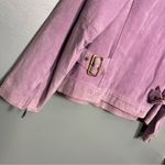 NWT Denim&Co Leather Suede Jacket Coat Lilac Purple Women’s Large Photo 6