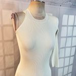IRO Aurora white one sleeve ribbed bodycon mini dress size xxs Photo 7