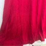 Eliza J Red Fitted Peplum Blouse with Gold Zipper Photo 8