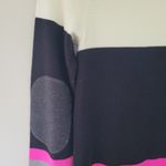 Vince Camuto  Pink, Black, and Gray Striped Sweater Dress Photo 4