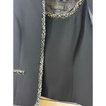 Women's KASPER Black & White Polka Dot Trim Blazer Jacket Size 6 Photo 5