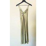 Show Me Your Mumu Verona Cowl Midi Slip Dress Moss Green Luxe Satin Size Small Photo 6