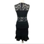Roberto Cavalli Black Jersey Lace Cocktail Dress Lace Insert Sleeveless 38 USA 2 Photo 9